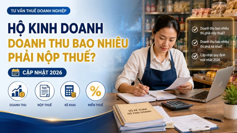 Hộ kinh doanh doanh thu bao nhiêu phải nộp thuế? (Cập nhật 2026)