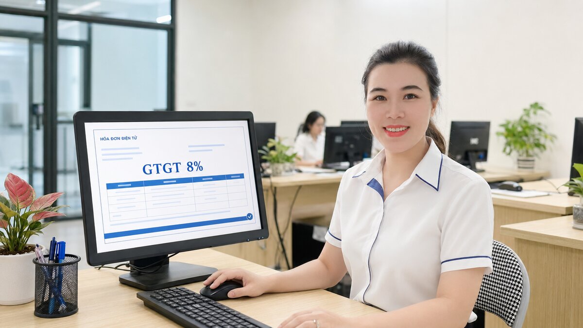 Nhân viên Kế toán Thái Phong lập hóa đơn điện tử thuế suất GTGT 8%